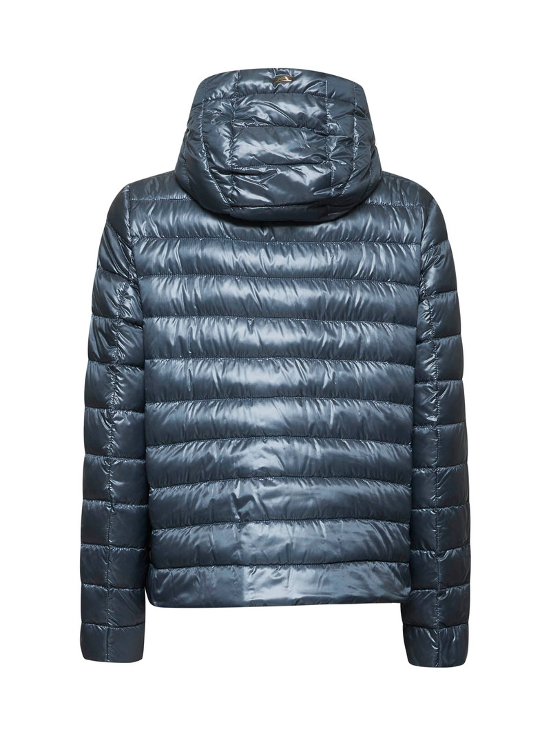 Herno Blue Ultralight Nylon hooded jacket outlook