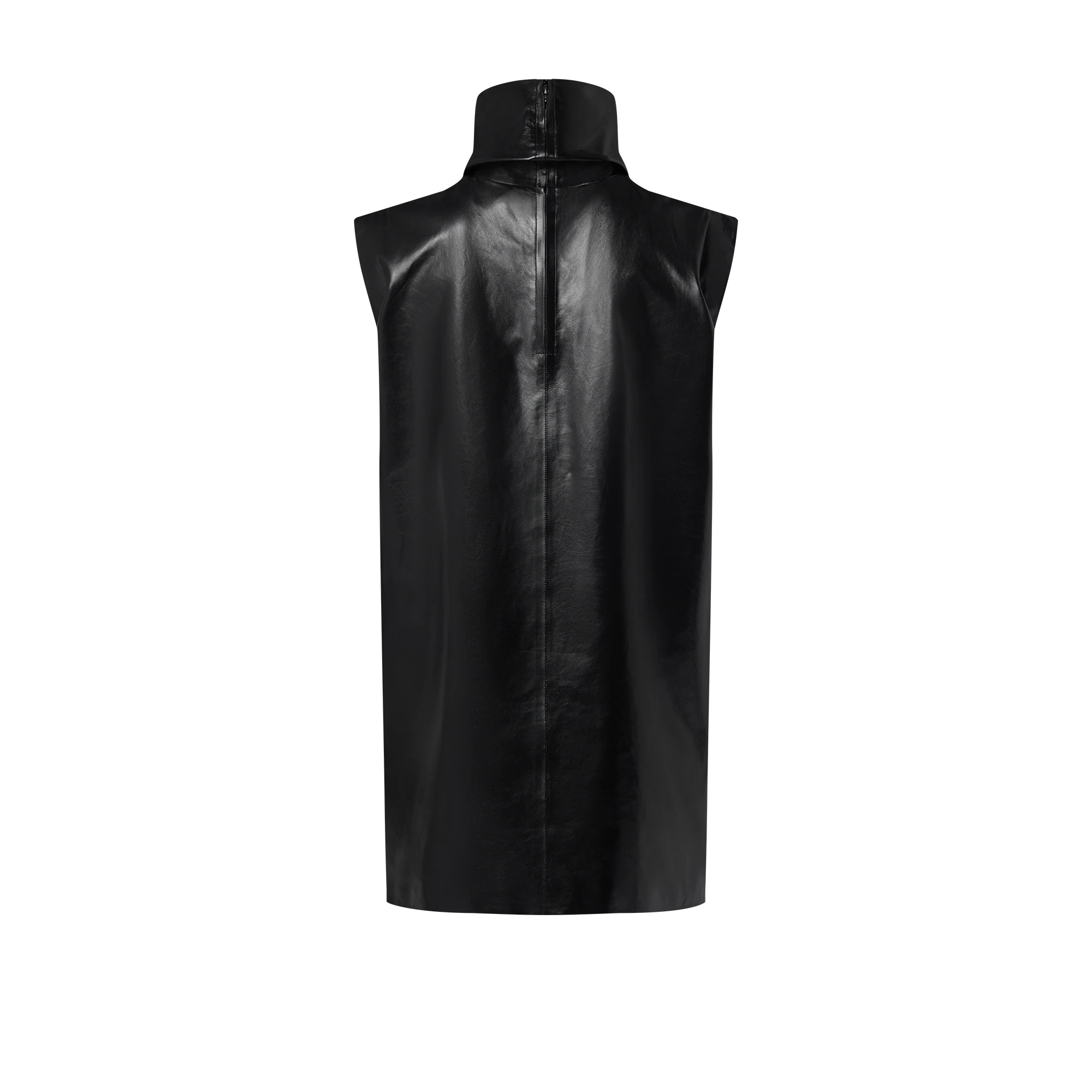 Leather High Neck Top - 3