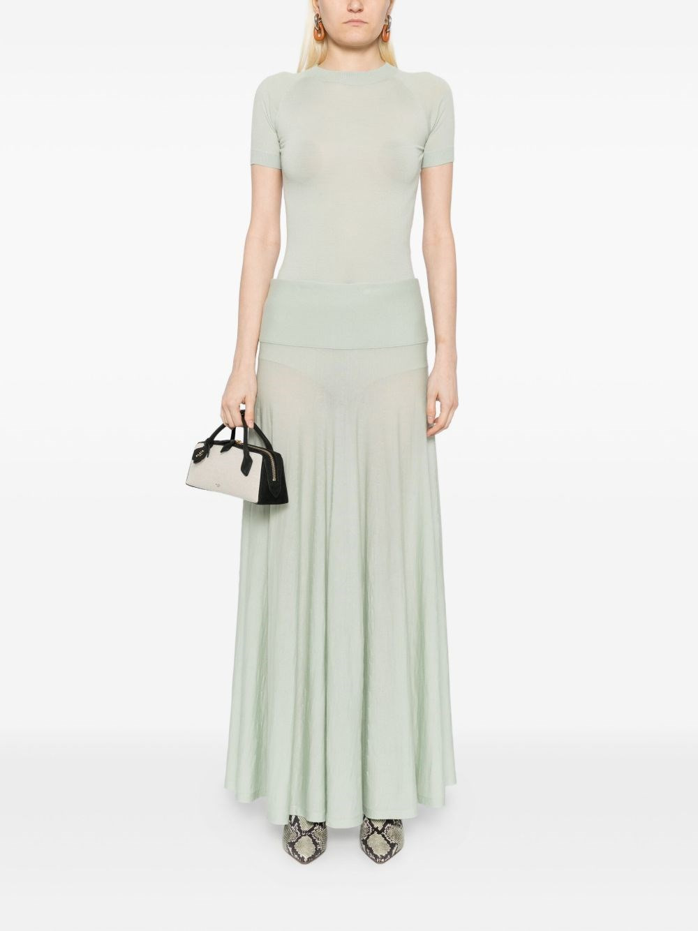 Wool long skirt - 4