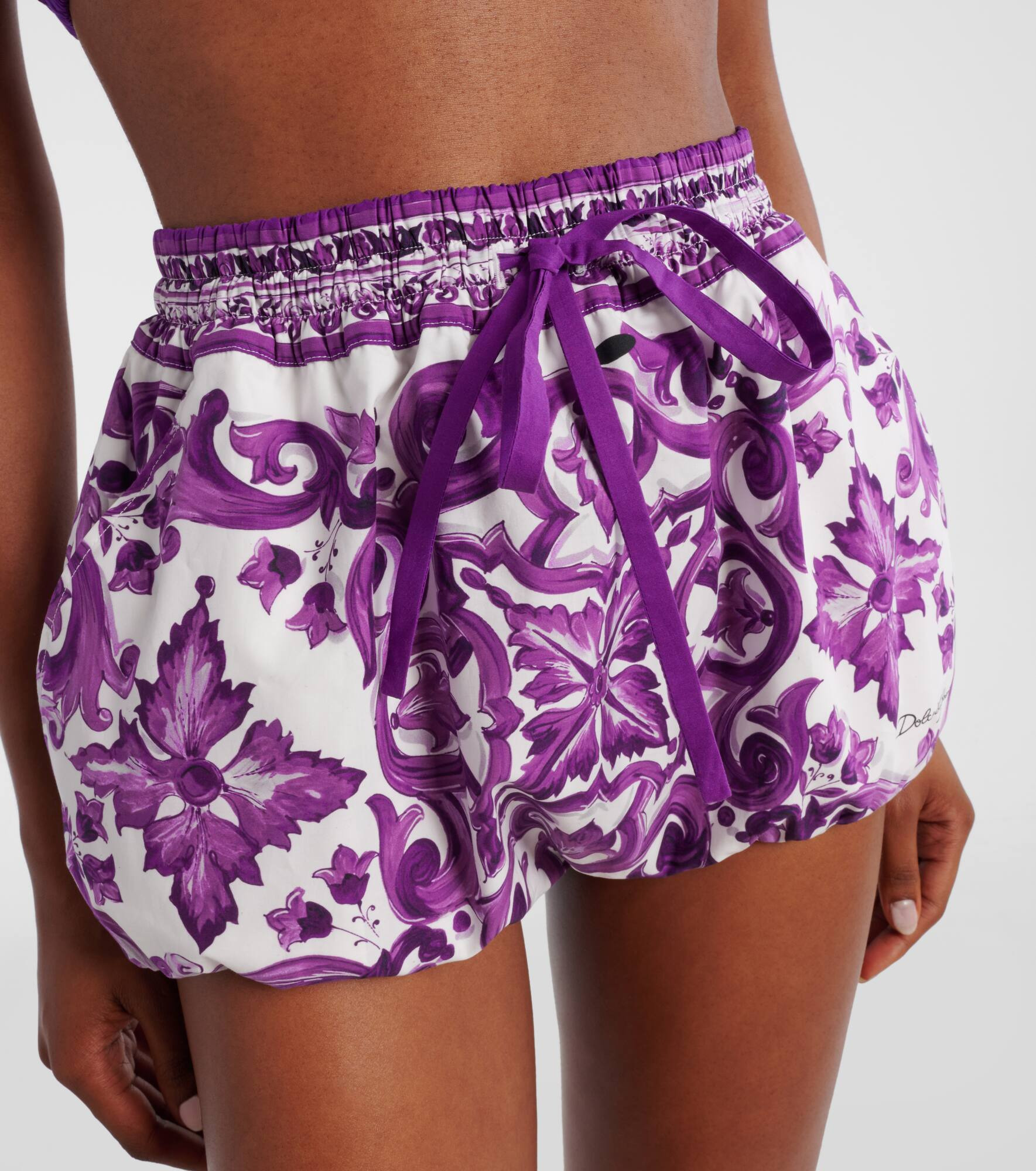 Majolica cotton poplin shorts - 4