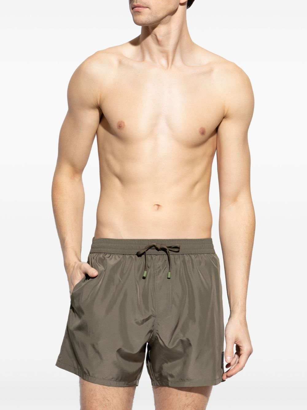 logo-patch swim shorts - 2