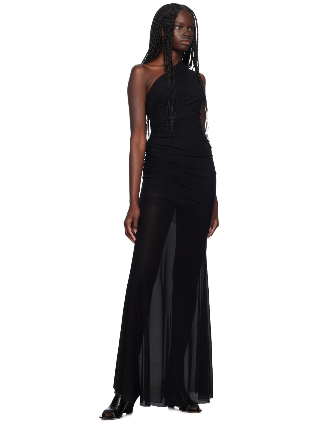 SSENSE Exclusive Black Semi-Sheer Maxi Dress - 4
