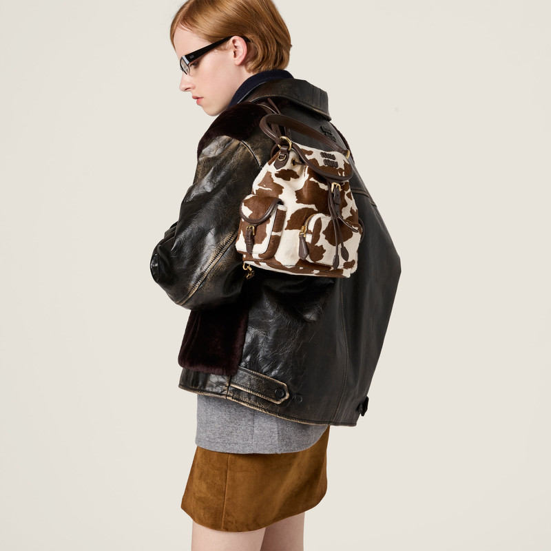 Calf hair backpack 8