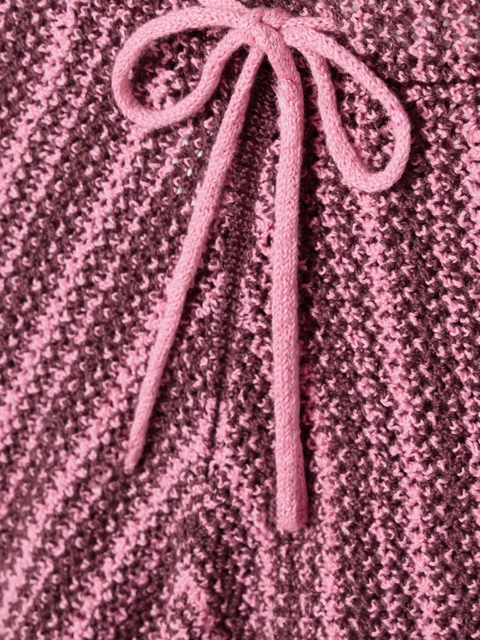 Striped crocheted cotton shorts Pink - 5