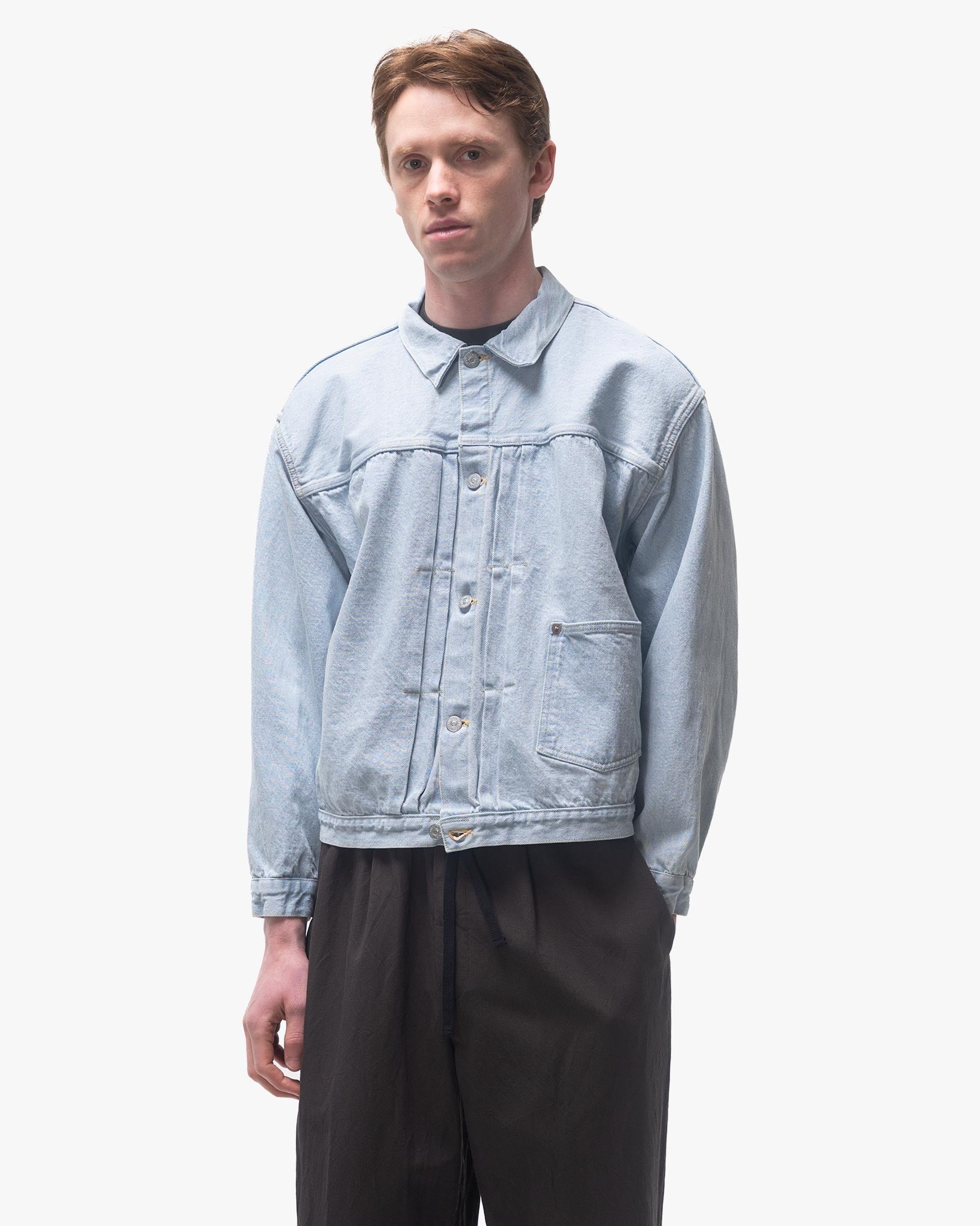 KAPTAIN SUNSHINE Denim Tracker 2P Jacket Indigo Ice Wash | REVERSIBLE