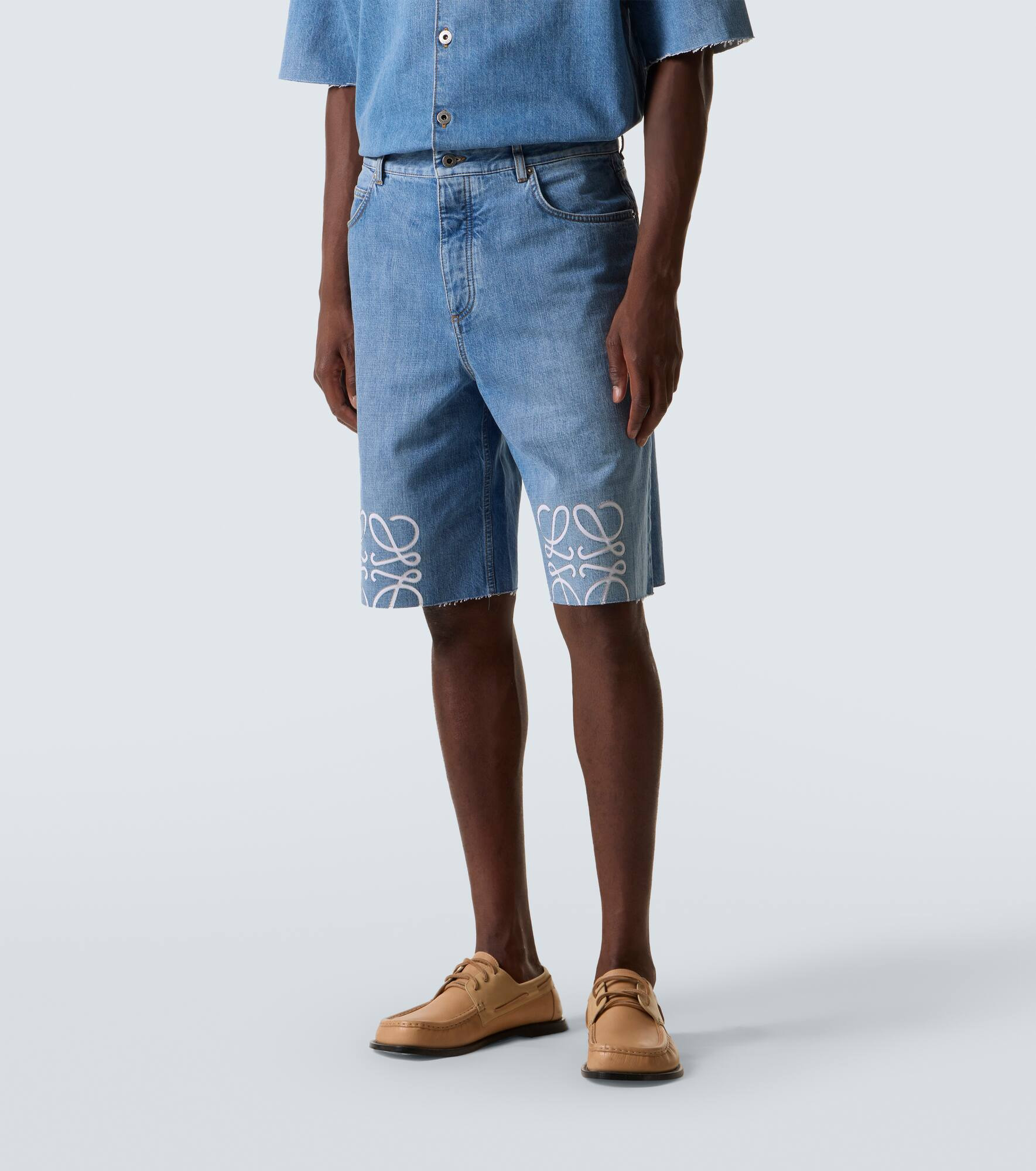 Anagram denim shorts - 3