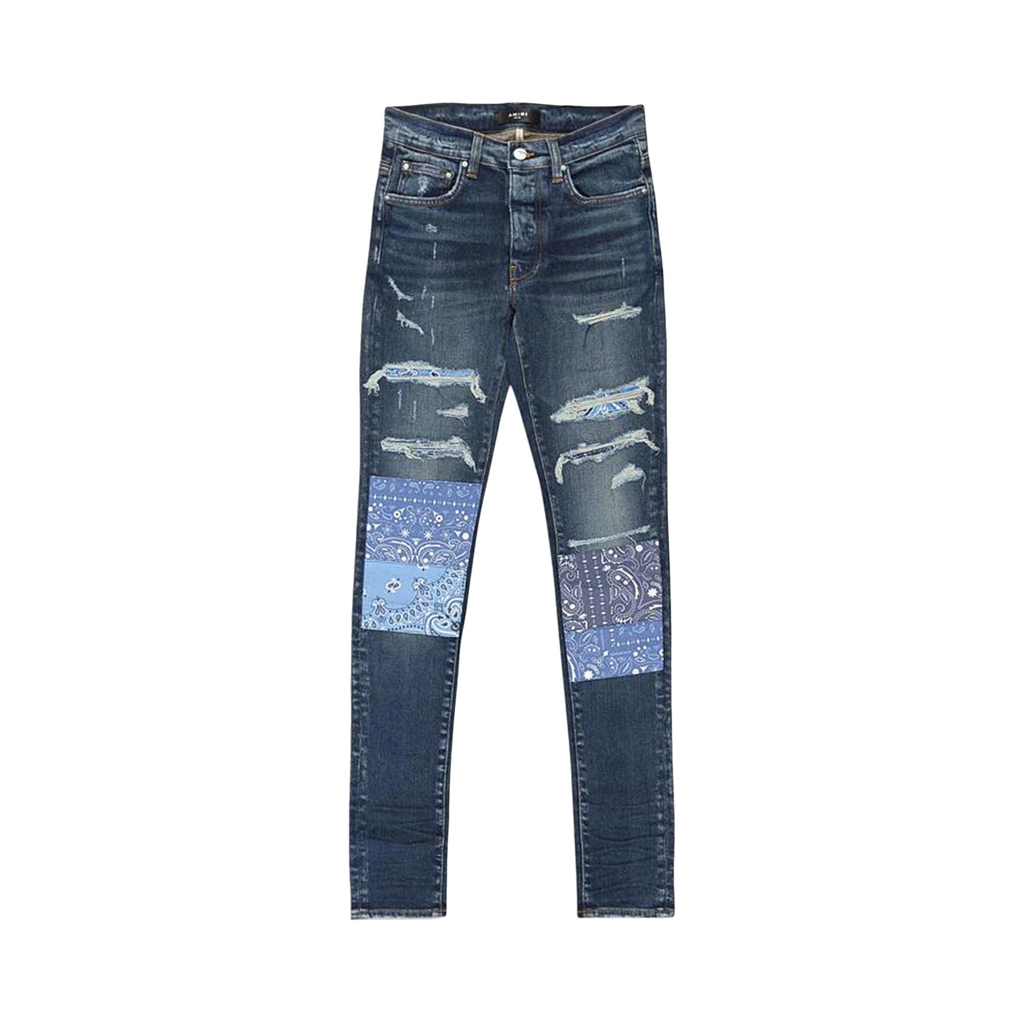 Amiri Vintage Bandana Artpatch Jean 'Deep Classic' - 1