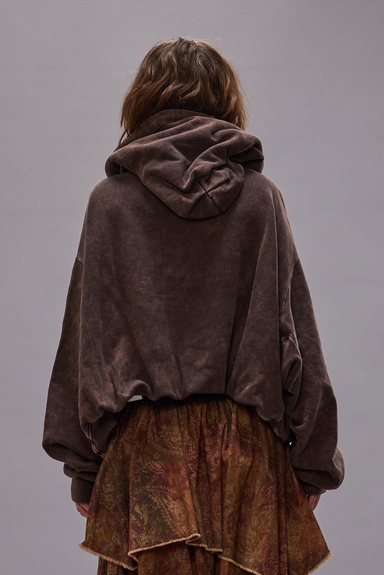 BALLOON POPOVER HOODIE - BROWN - R13 - 4