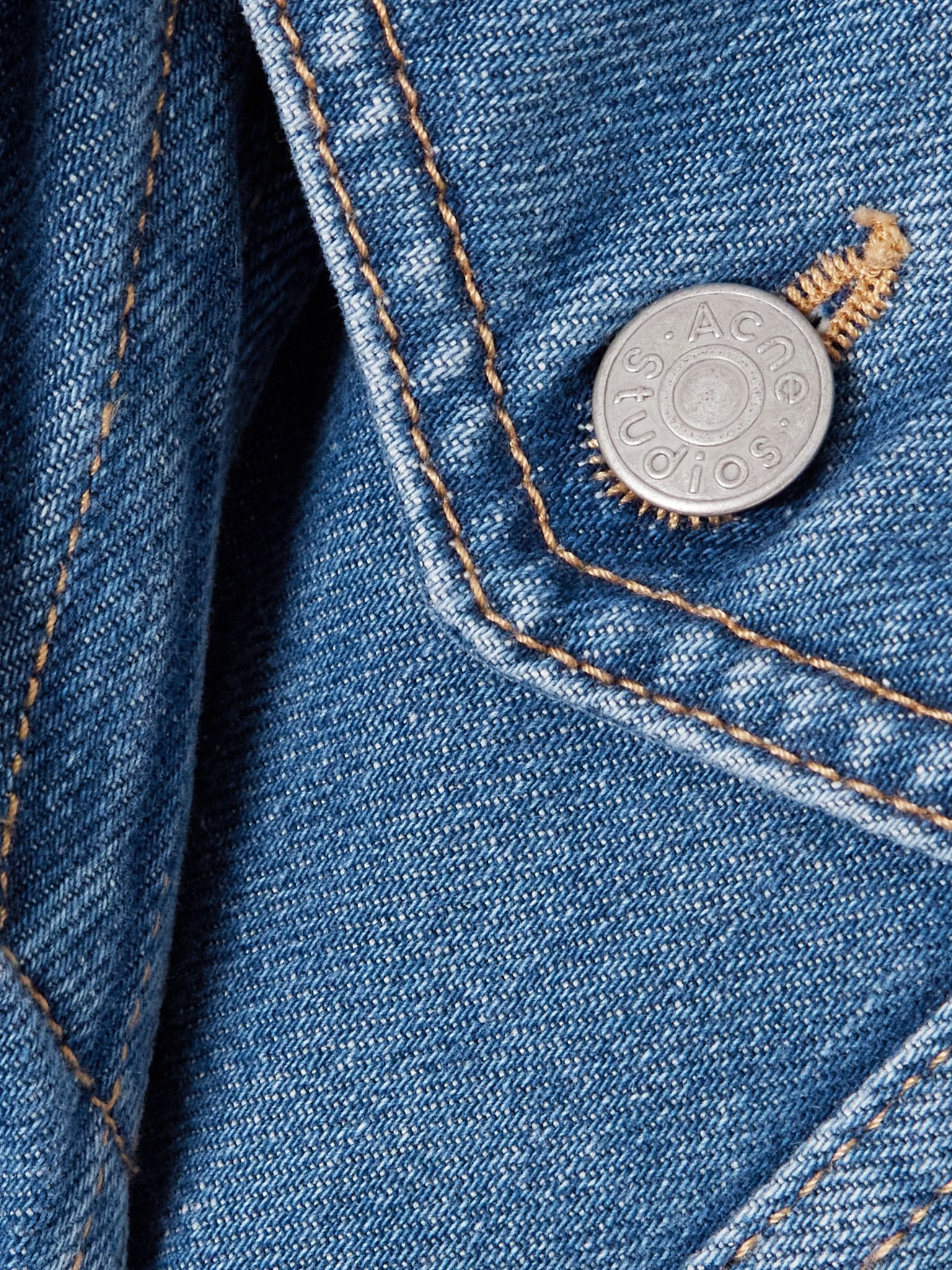 Gathered denim jacket Mid denim - 4