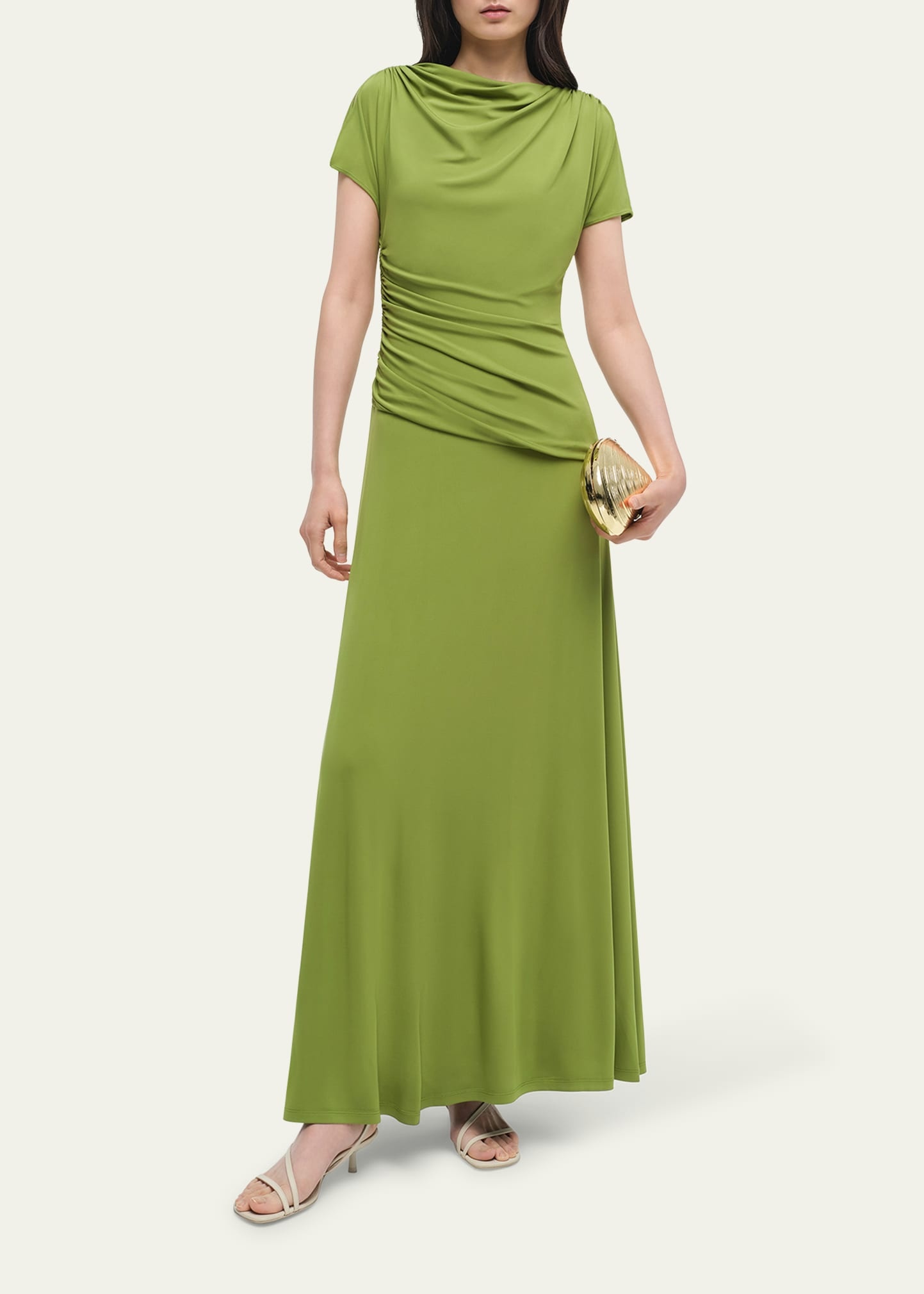 Shanelle Draped Jersey Midi Dress - 3