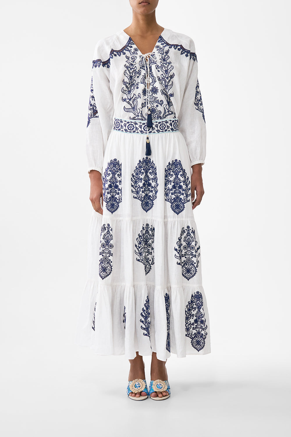 TIERED EMBROIDERED SKIRT - 2