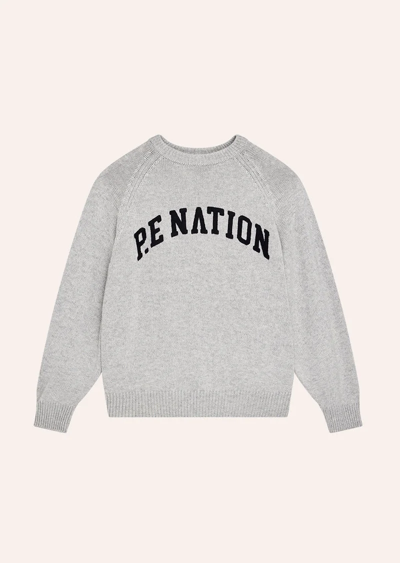 LEGACY KNIT CREW IN GREY MARLE - 1