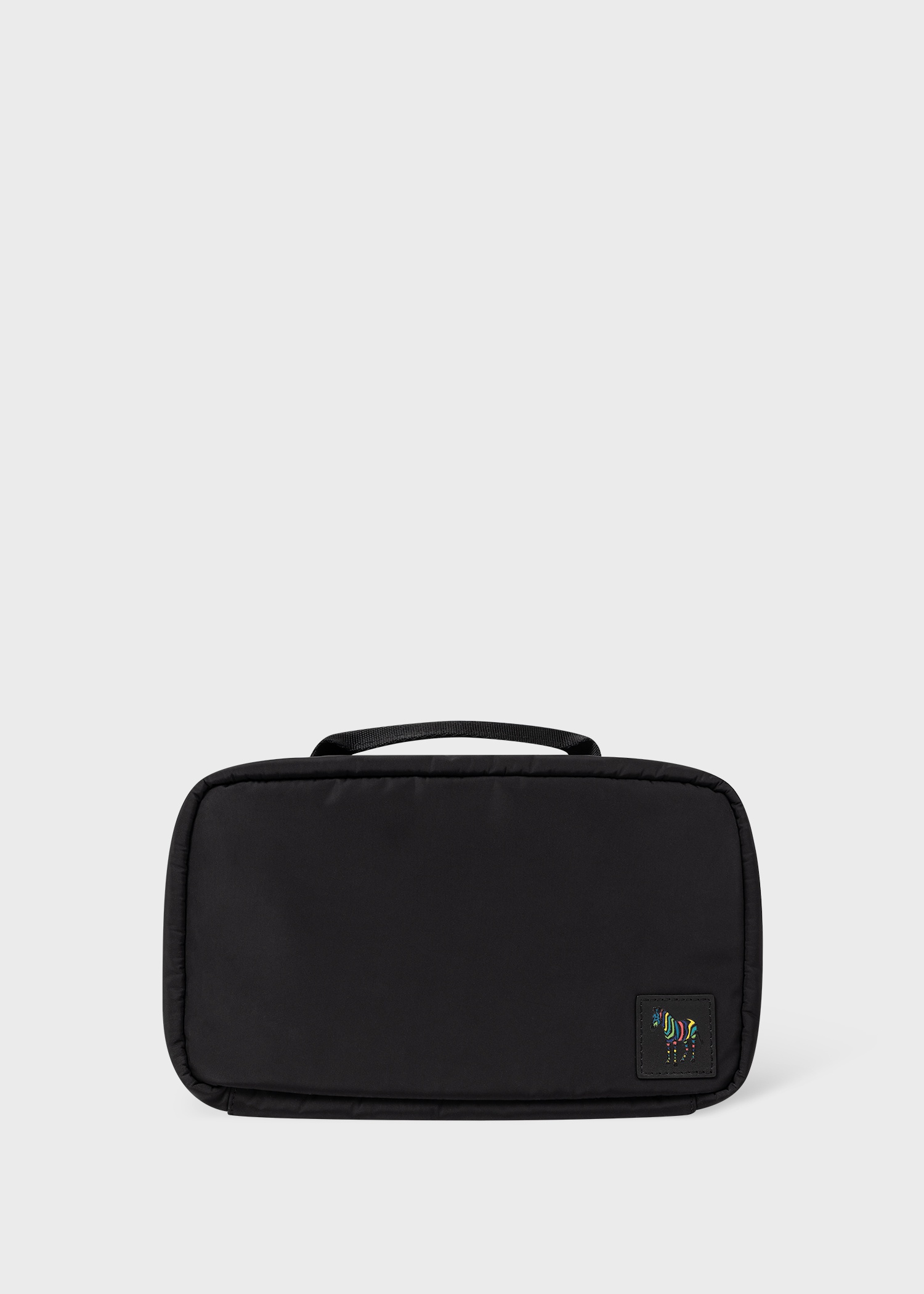 Black Recycled Polyester Zebra Wash Bag - 1