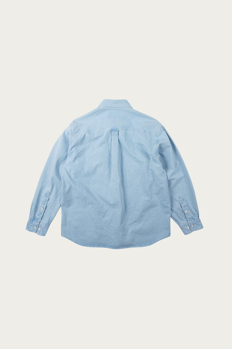 FrizmWORKS Bleach Denim Utility Shirt - Light Blue outlook