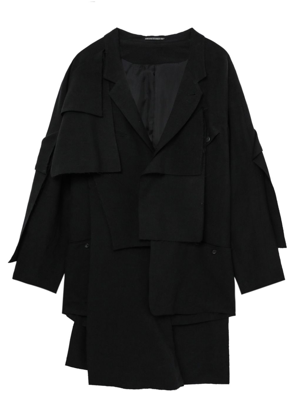 cut-out layered coat - 1