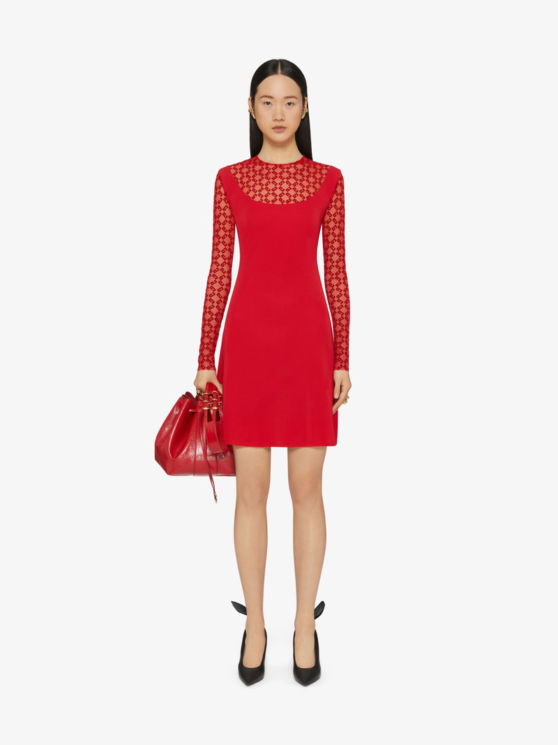 Givenchy DRESS IN JERSEY AND MONOGRAM 72 TULLE outlook
