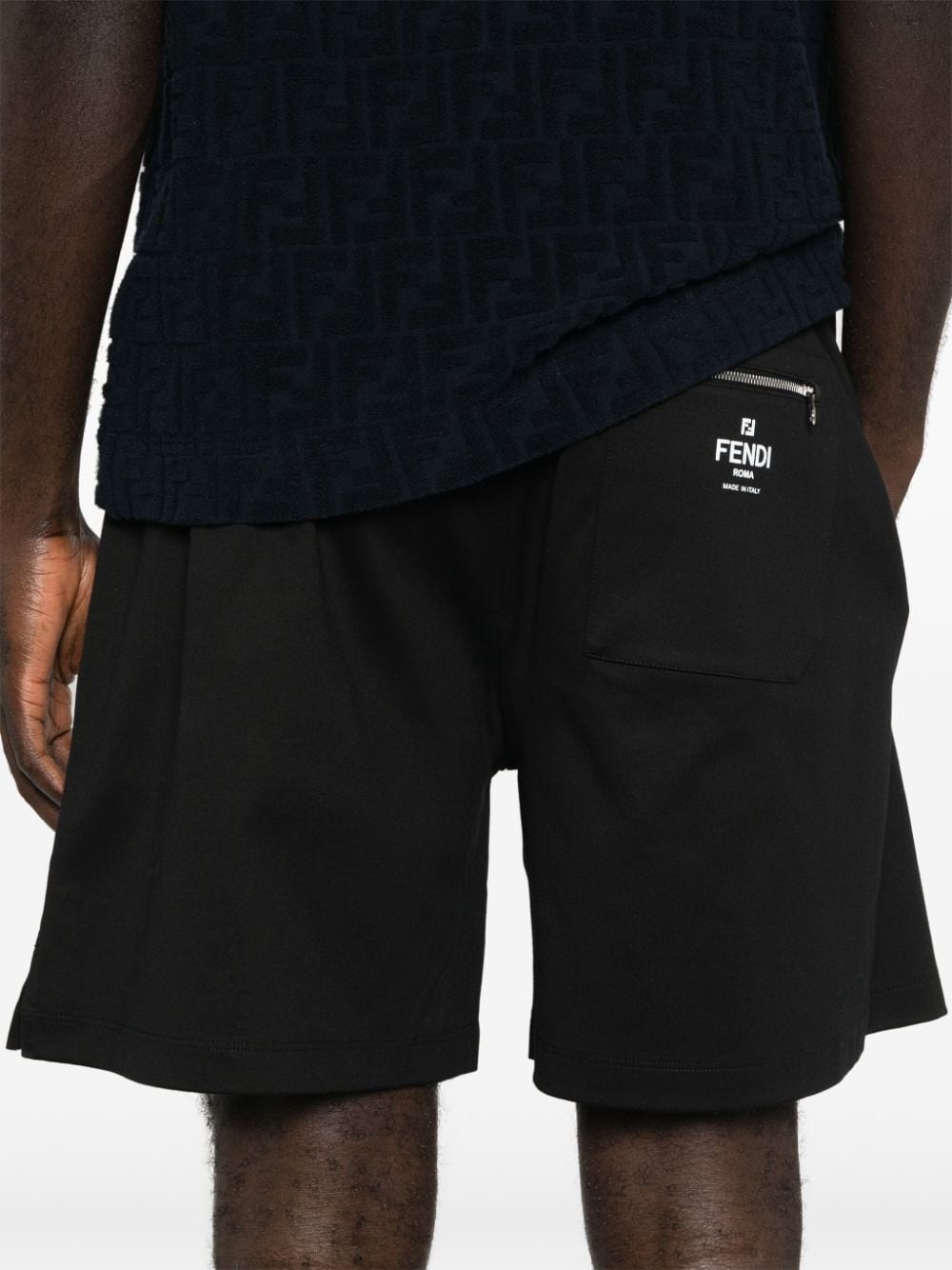 logo-print track shorts - 5