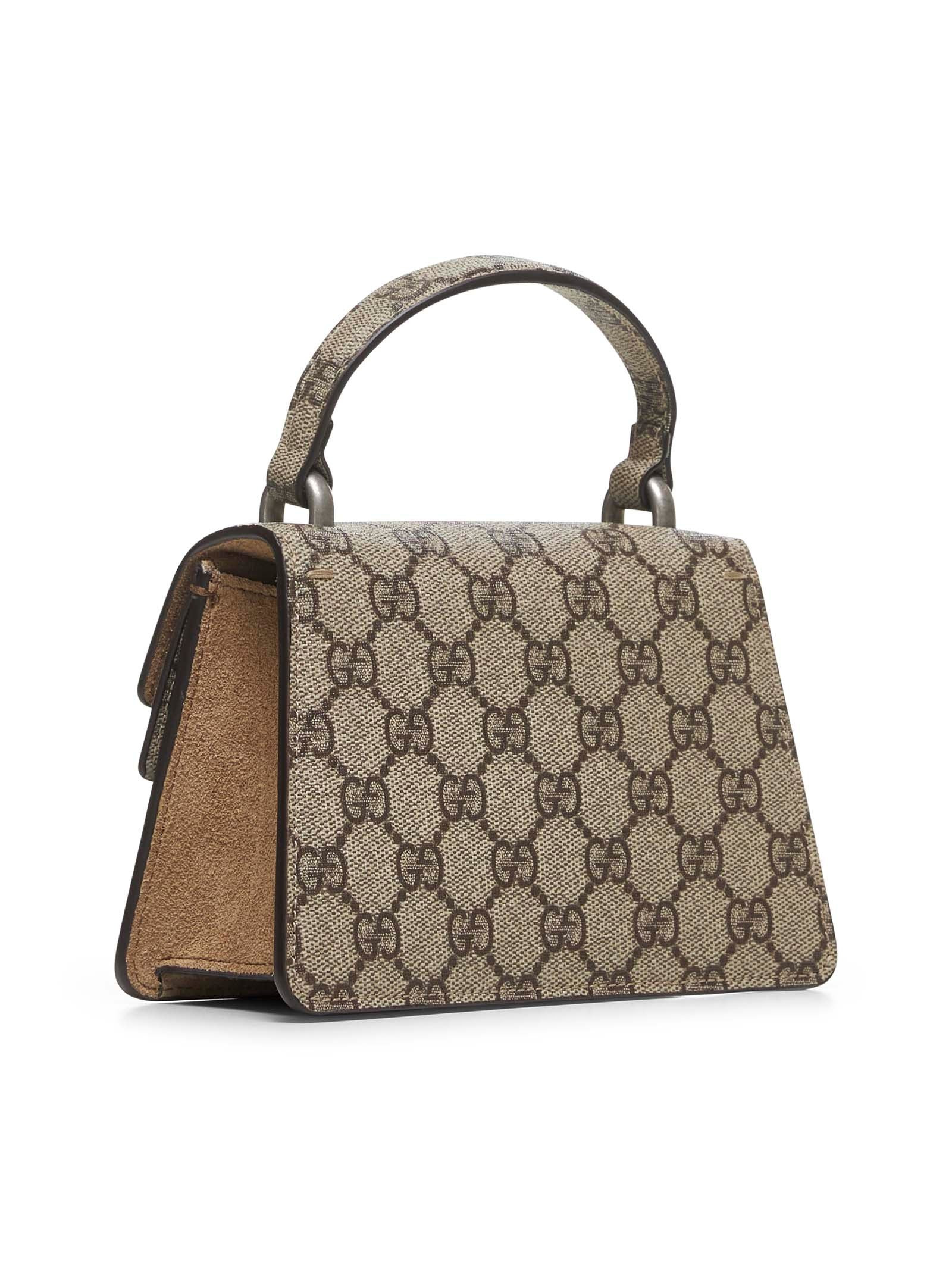 Gucci Women Beige Dionysus Mini Top Handle Bag - 3