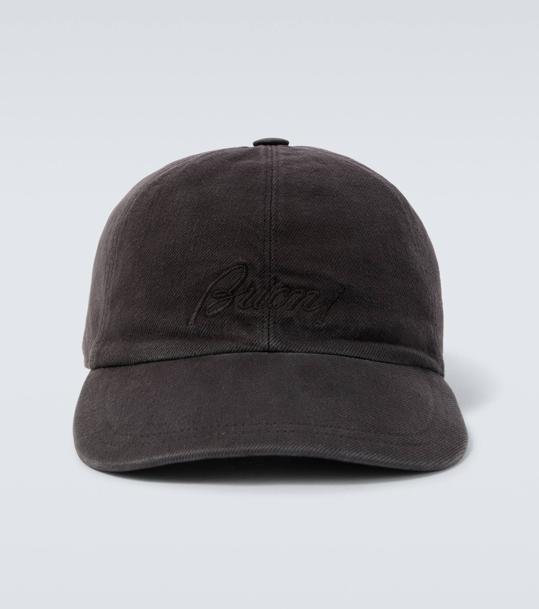 Cotton and cashmere baseball cap - 1