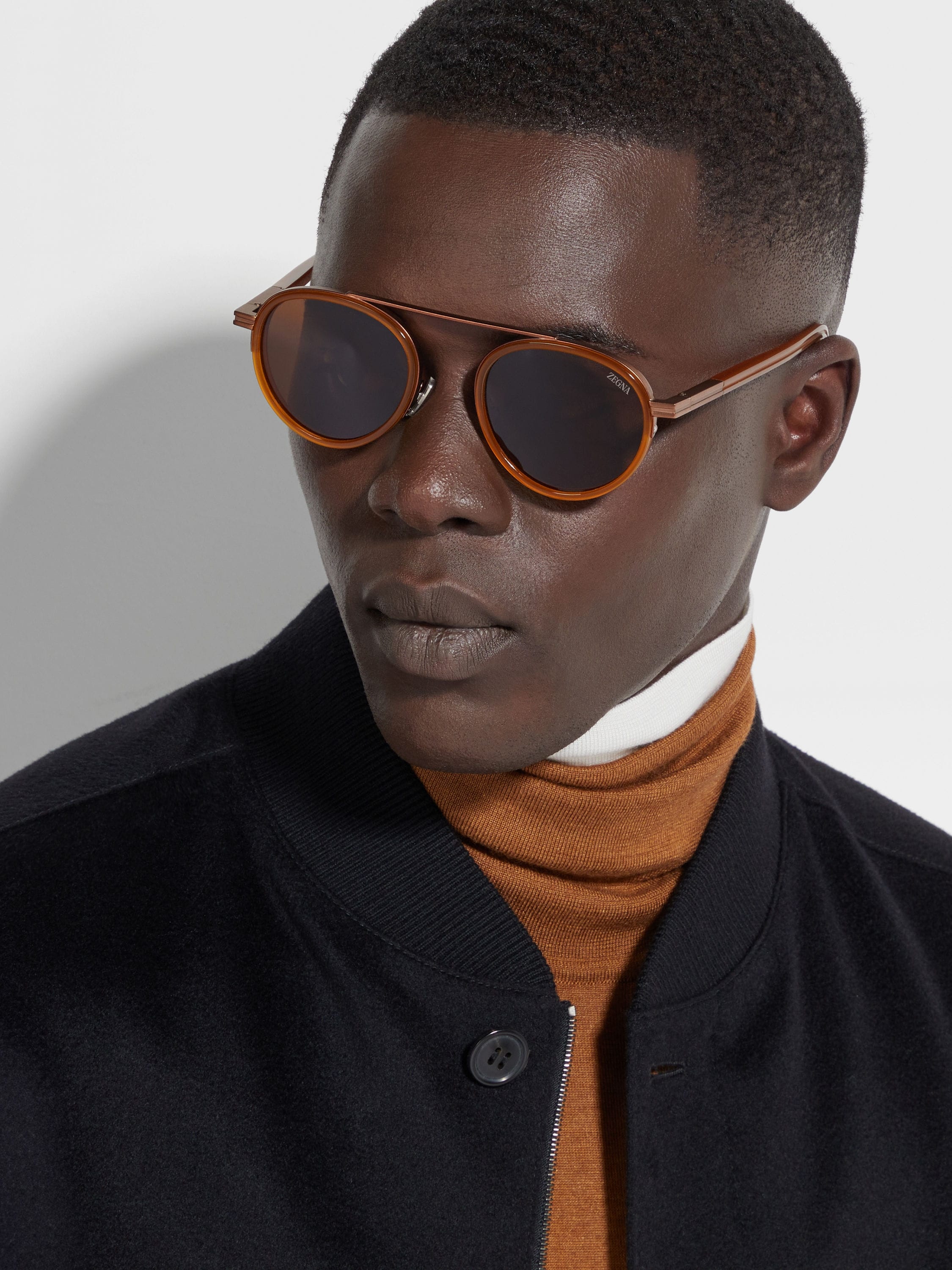 FOLIAGE ORIZZONTE II ACETATE AND METAL SUNGLASSES - 4