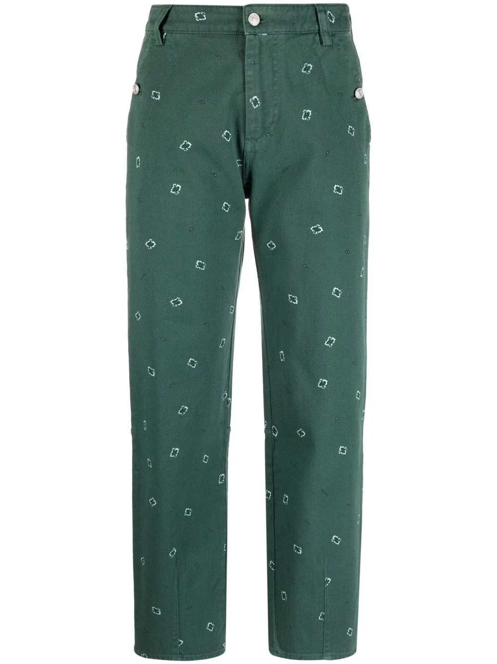 paisley-print cropped trousers - 1