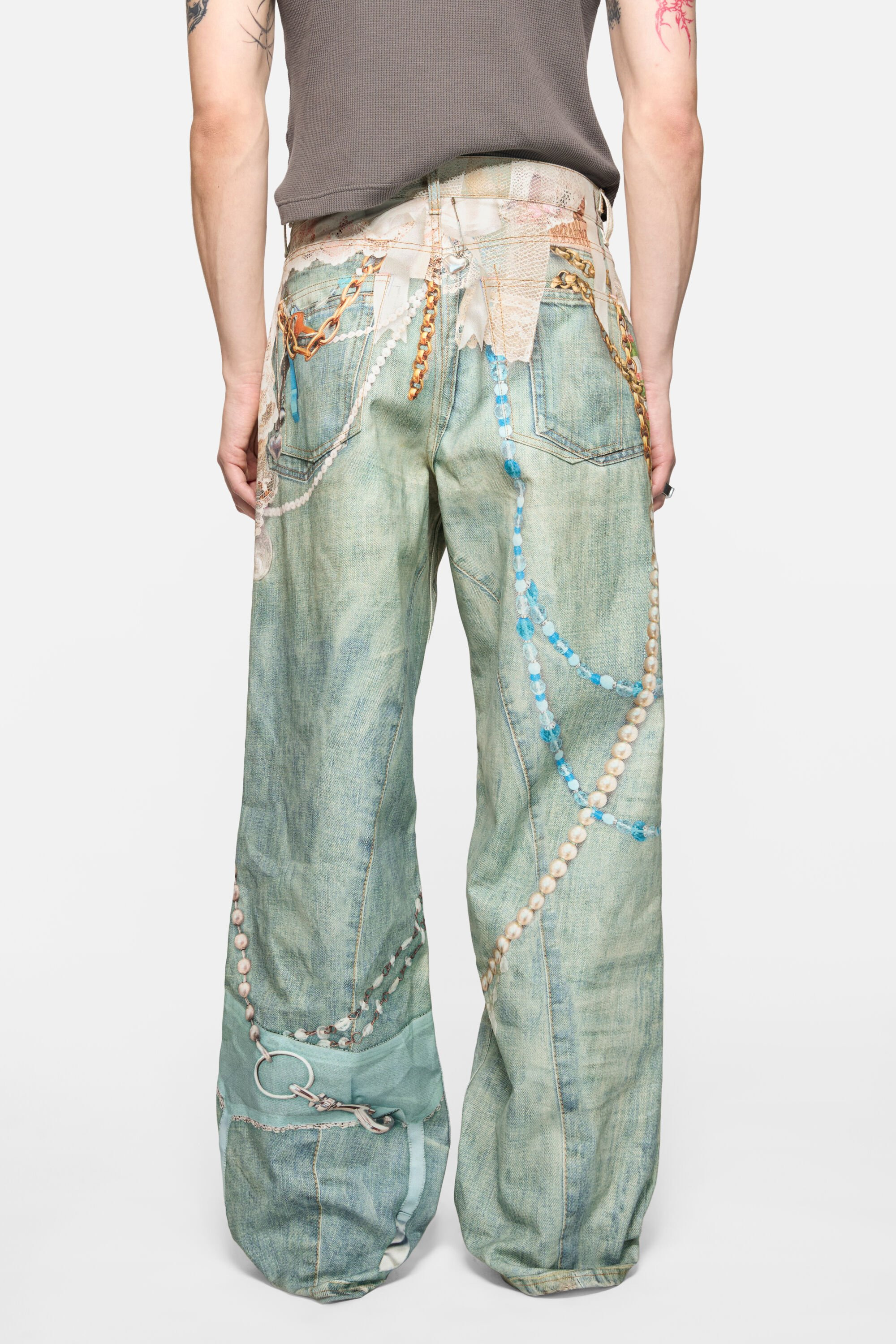 Loose fit jeans - 1981 - White/green - 5