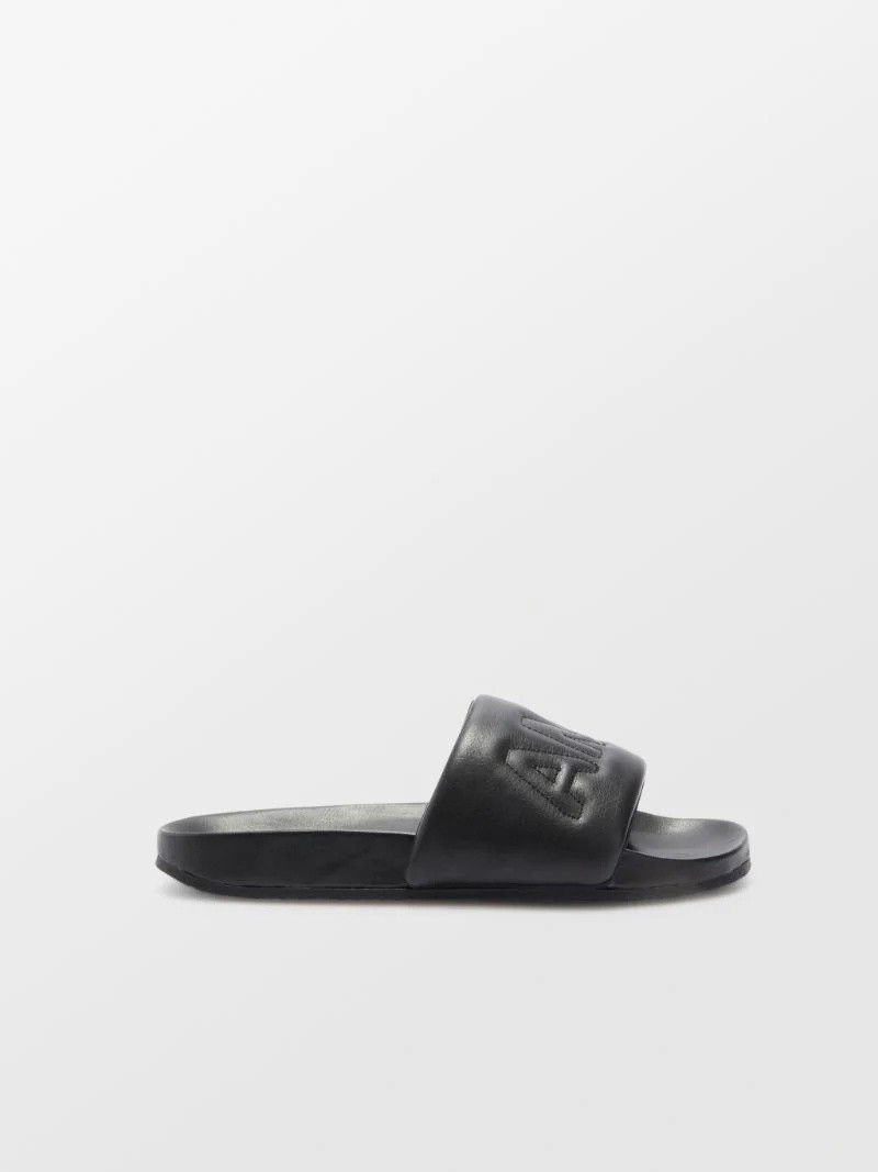 QUILTED LEATHER SLIDER - 1