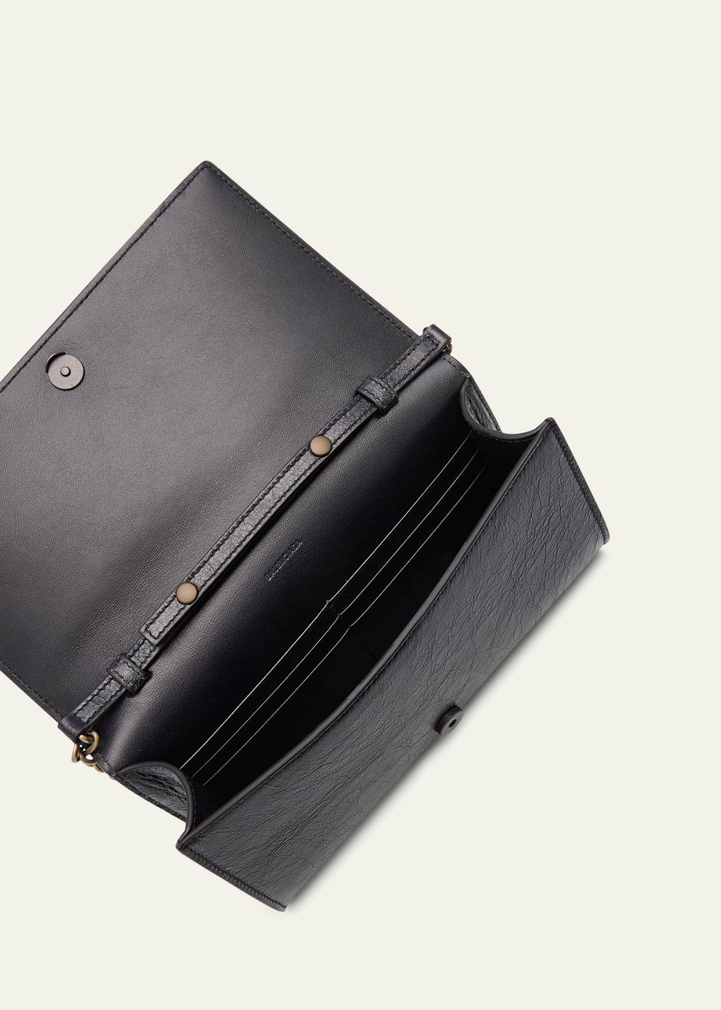 Le City Flap Leather Wallet with Chain Strap - 4