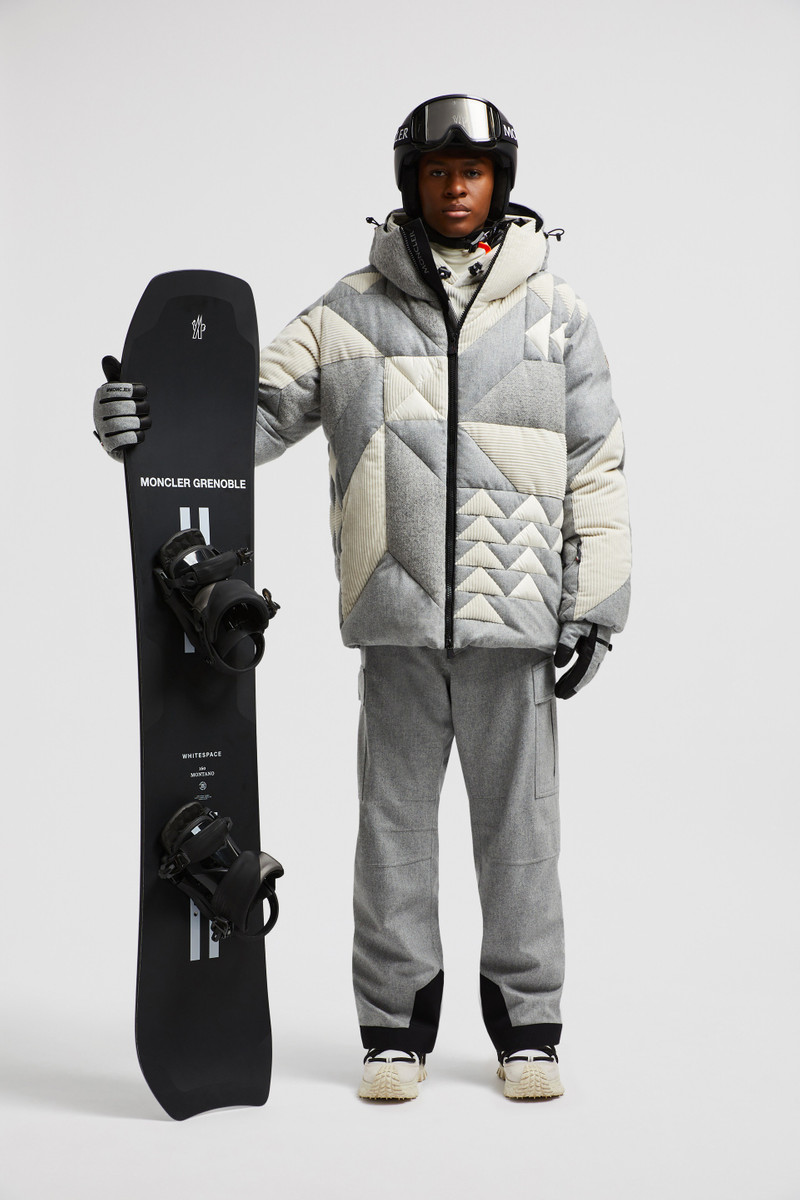 Moncler Grenoble Sedrun Patchwork-Quilted Wool Short Down Jacket outlook