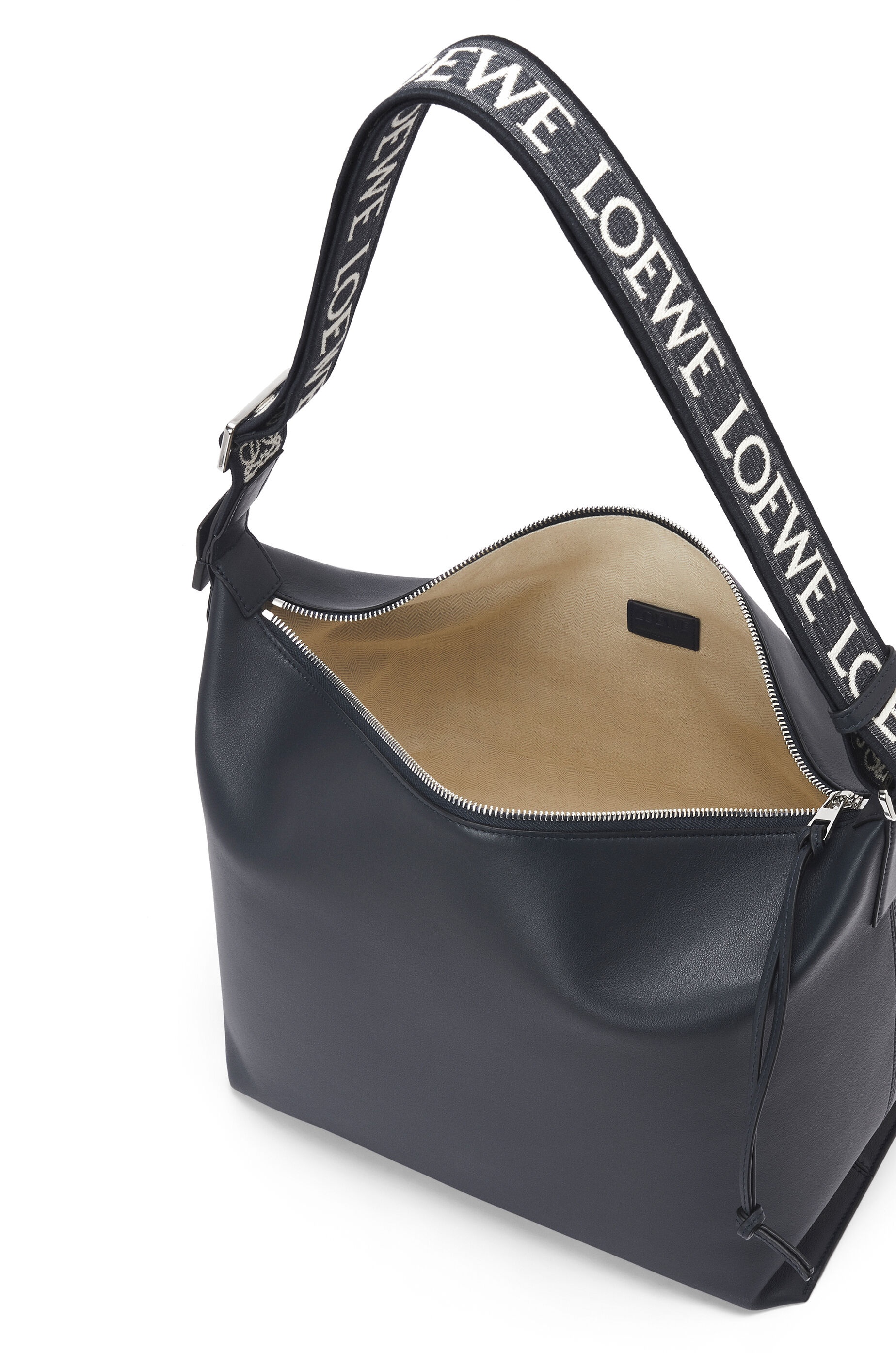 Cubi Crossbody bag in supple smooth calfskin and jacquard - 4