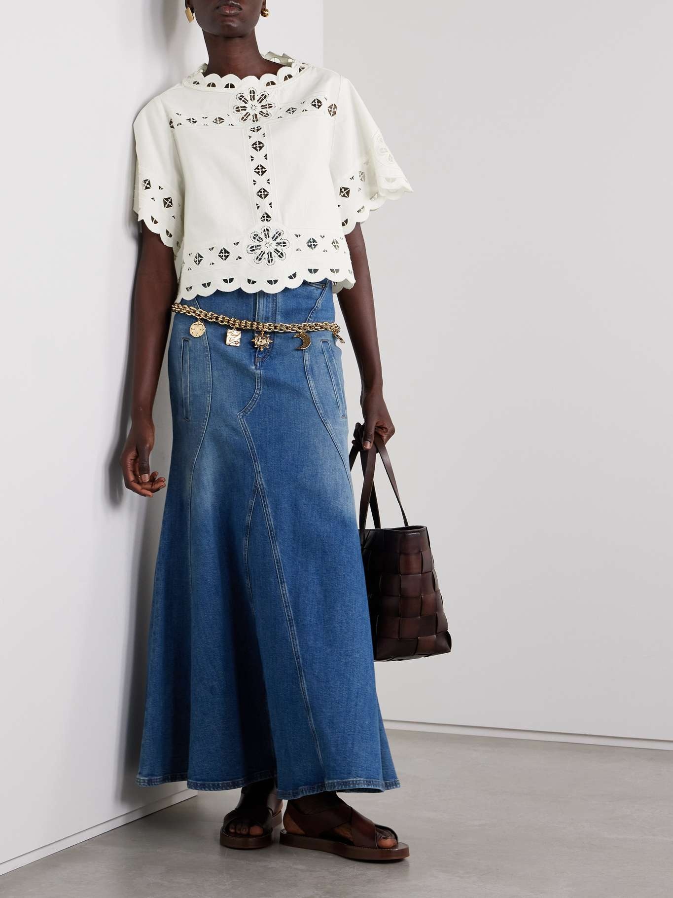 Valentino LONG DENIM SKIRT | REVERSIBLE