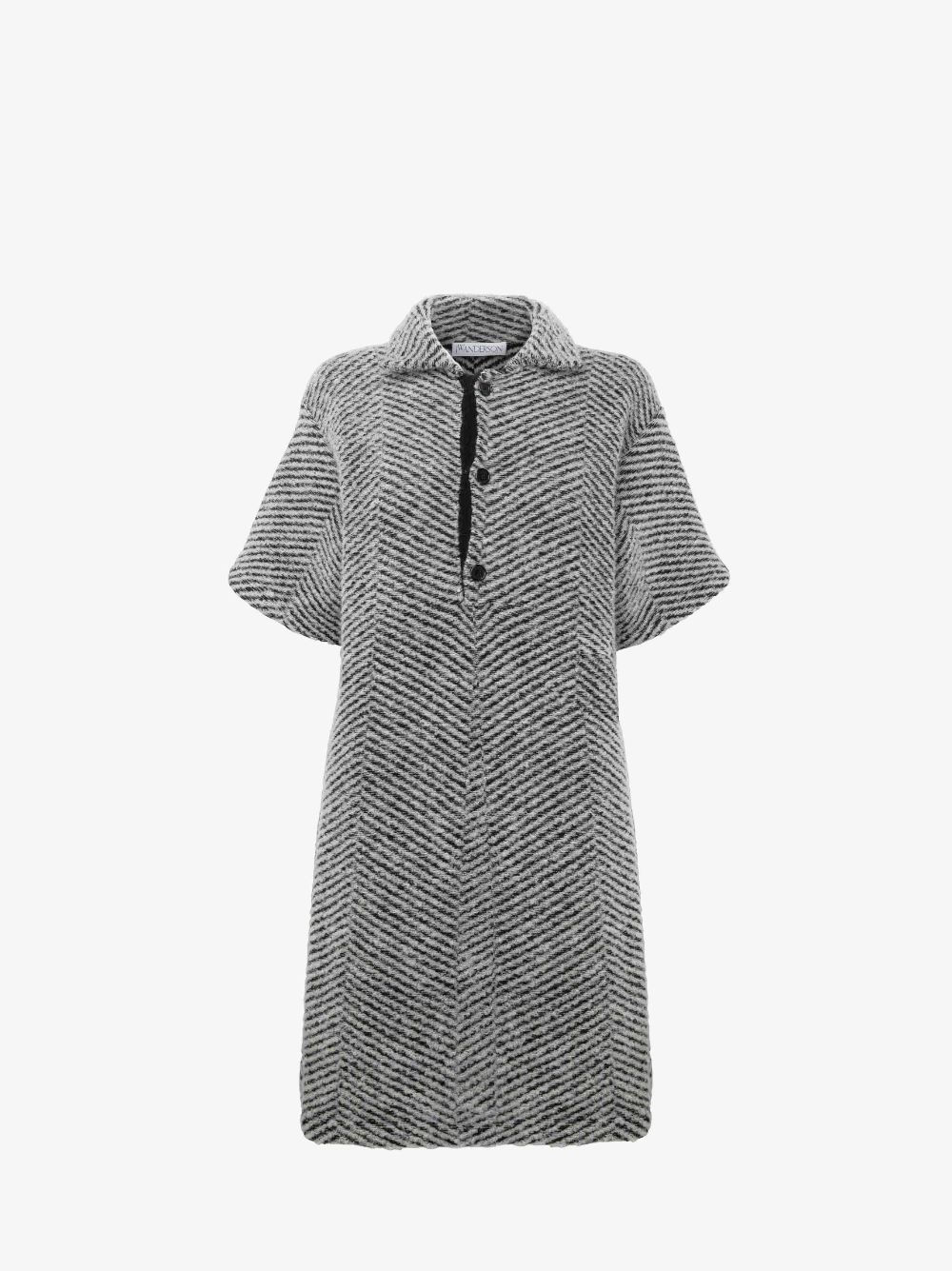 KNITTED MINI POLO DRESS - 1