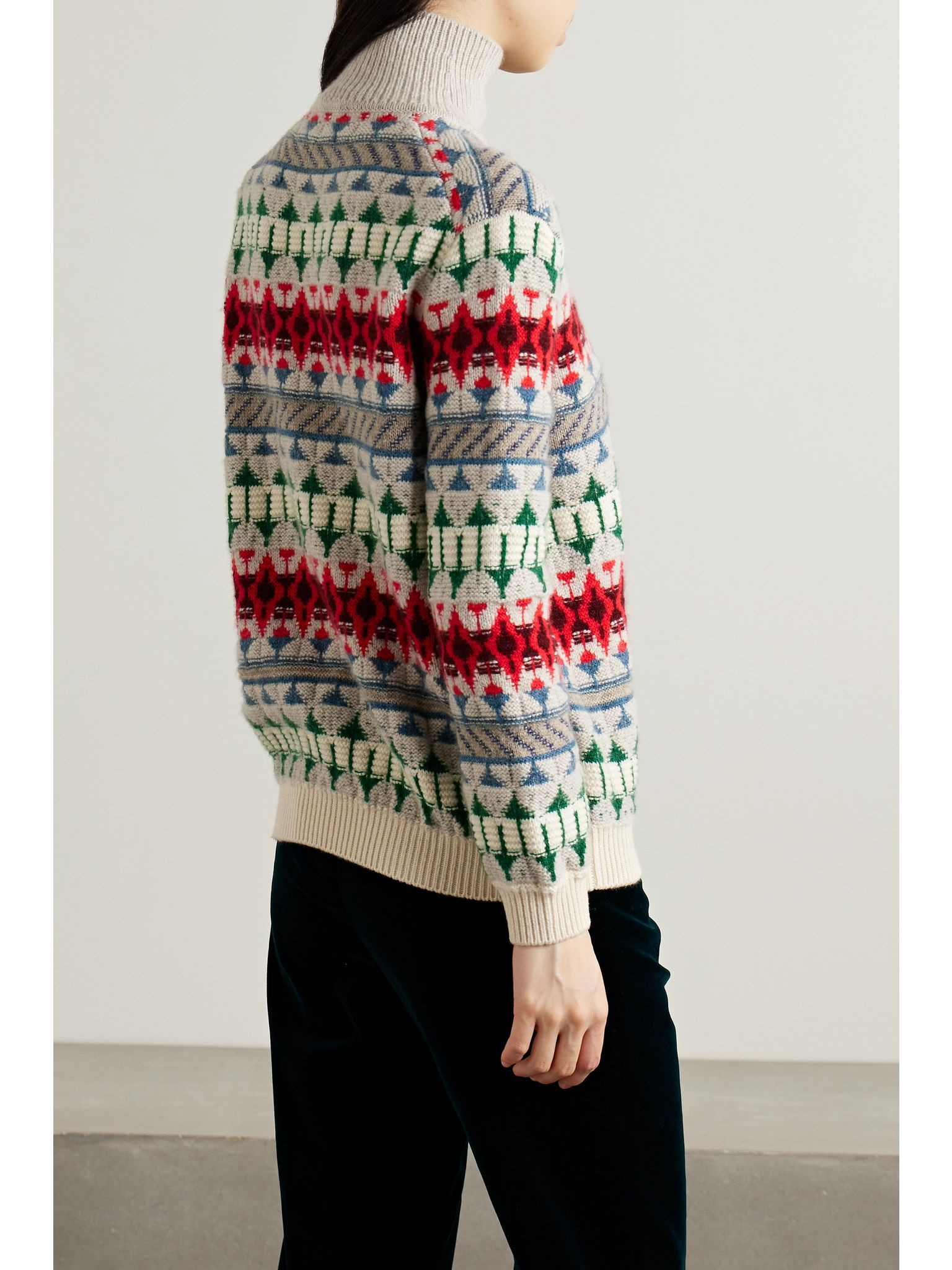 Holiday Noel cashmere-jacquard turtleneck sweater Multi - 4