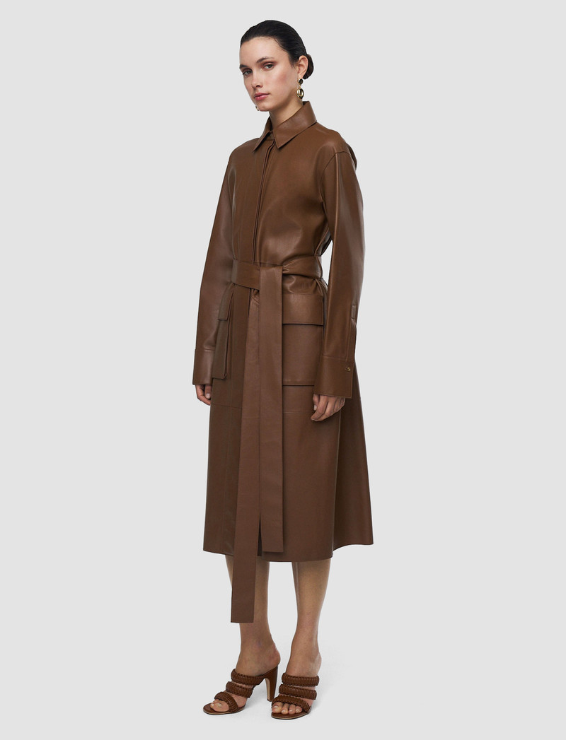 JOSEPH Okabe Soft Nappa Leather Coat outlook