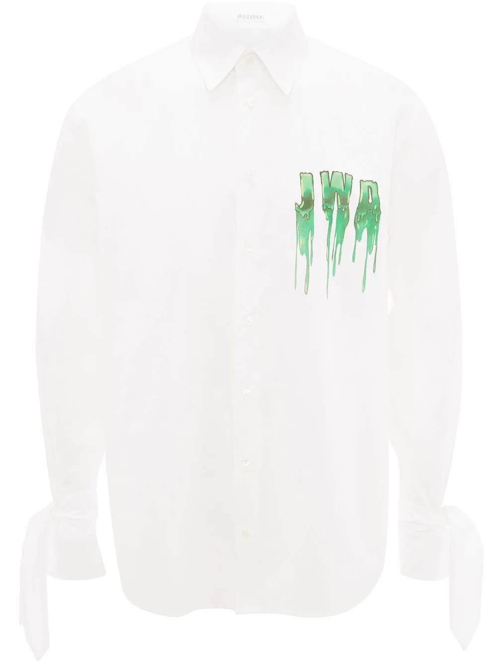 logo-print long-sleeve shirt - 1