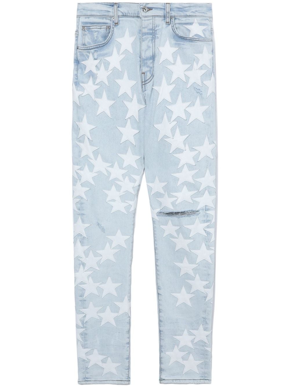 x Chemist leather-stars skinny jeans - 1