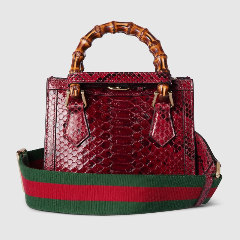 Gucci Diana mini python tote bag 9