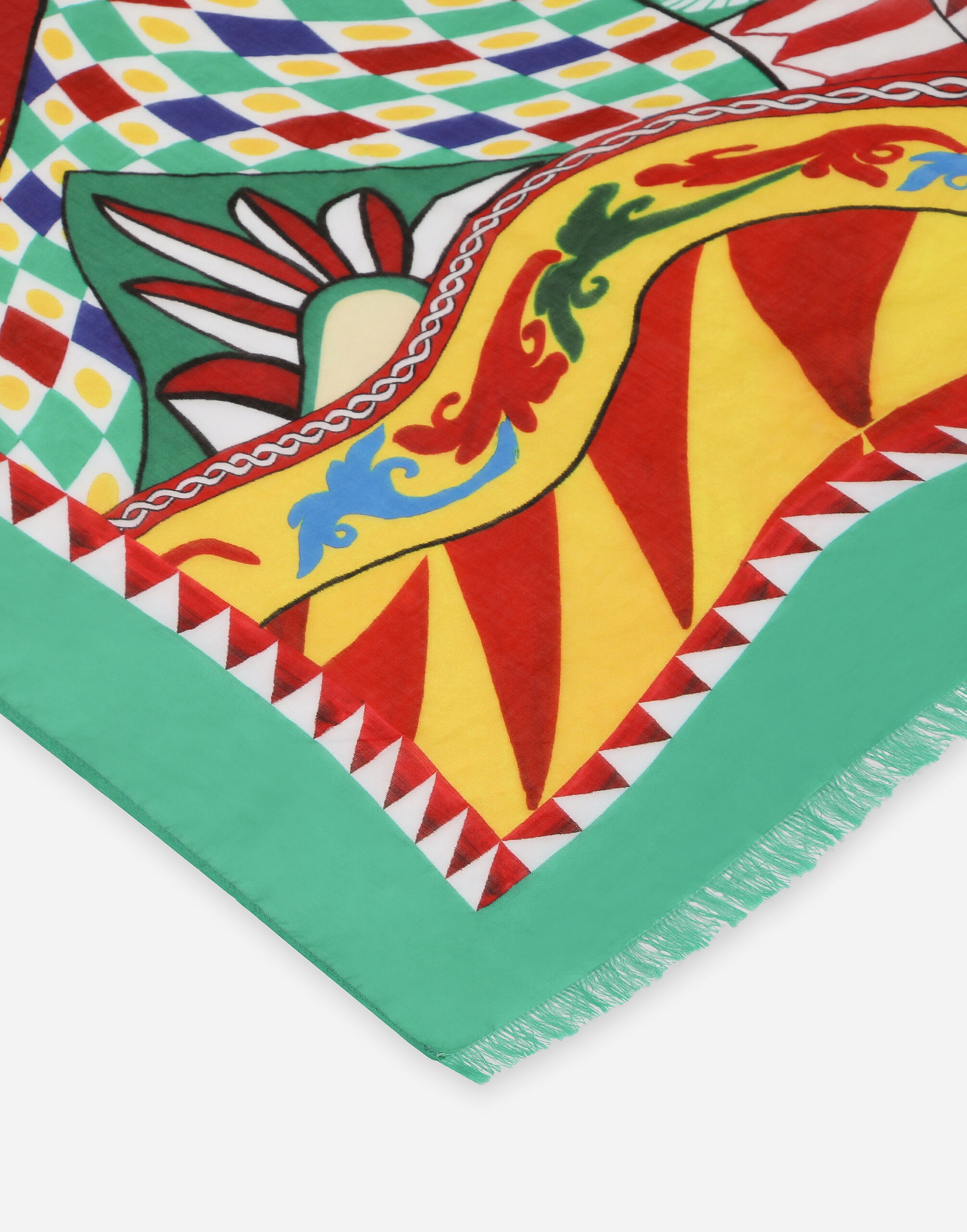 Cotton sarong with Carretto print (110x190) - 2