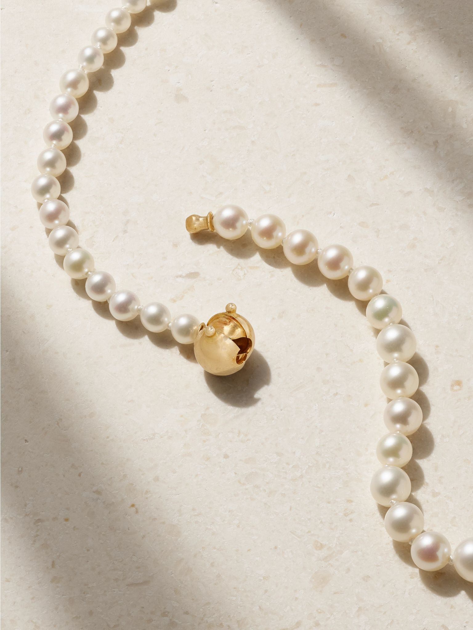 Petite Peggy 14-karat gold pearl necklace Gold - 3