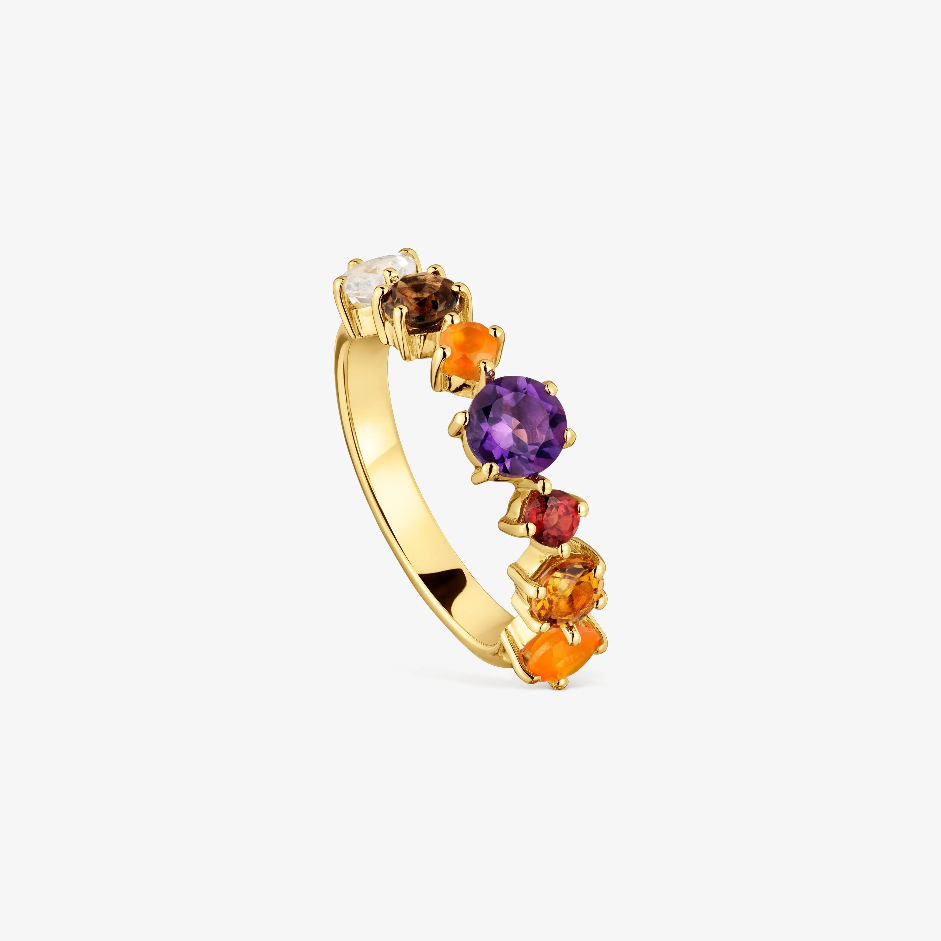 Small 18K gold vermeil and gemstones Ring Sugar Party - 1