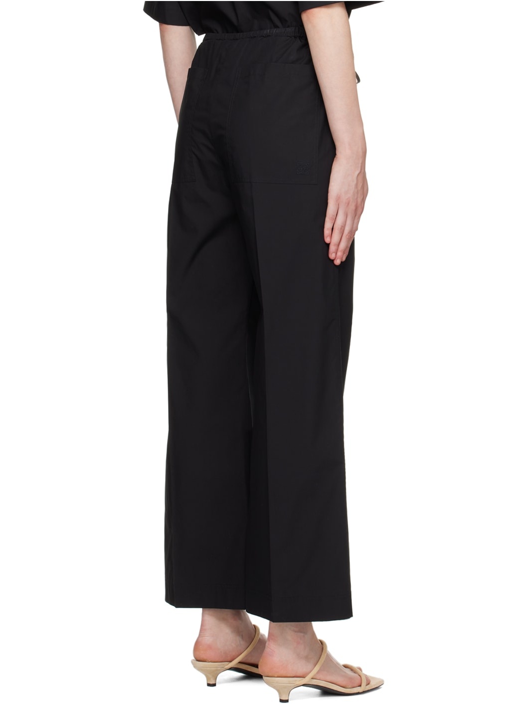 Black Drawstring Trousers - 3