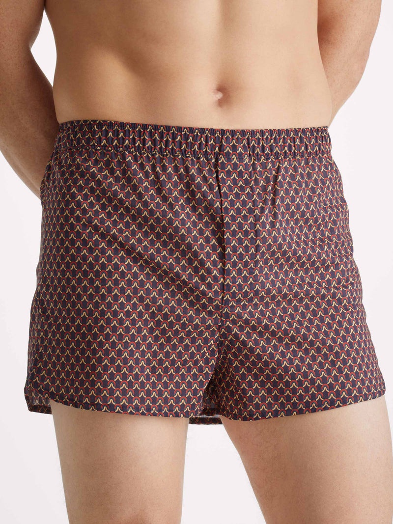 Derek Rose Men's Modern Fit Boxers Ledbury 65 Cotton Batiste Multi