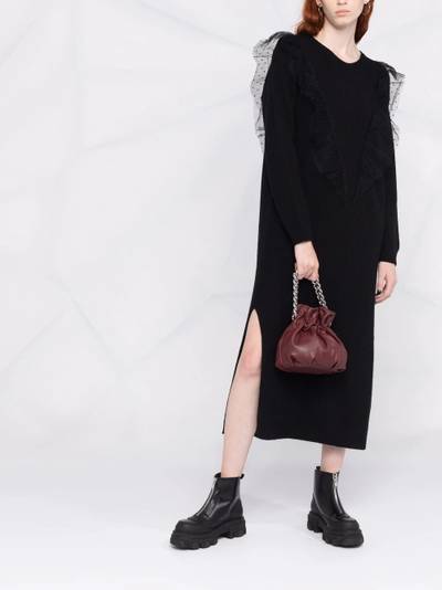 REDValentino long-sleeve ribbed-knit dress outlook