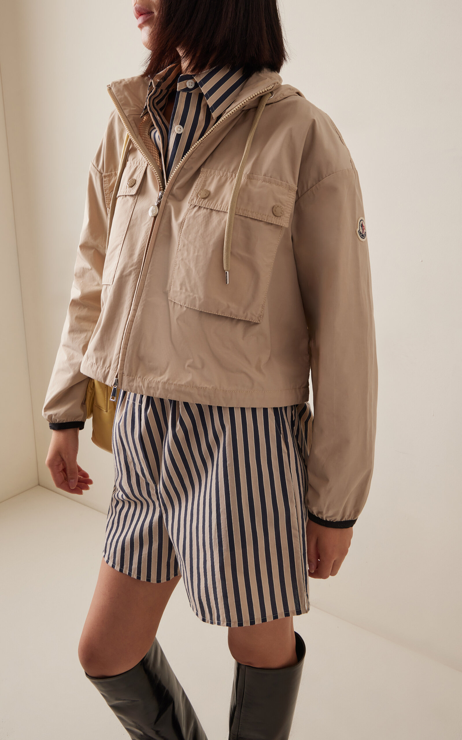 Leda Cropped Tech-Poplin Parka Jacket neutral - 2