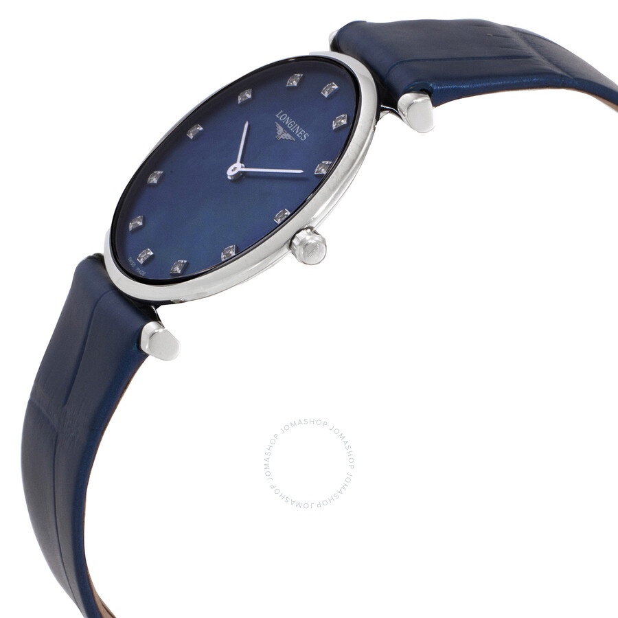 Longines La Grande Classique Quartz Diamond Blue Mother of Pearl Dial Ladies Watch L4.512.4.81.2 - 2