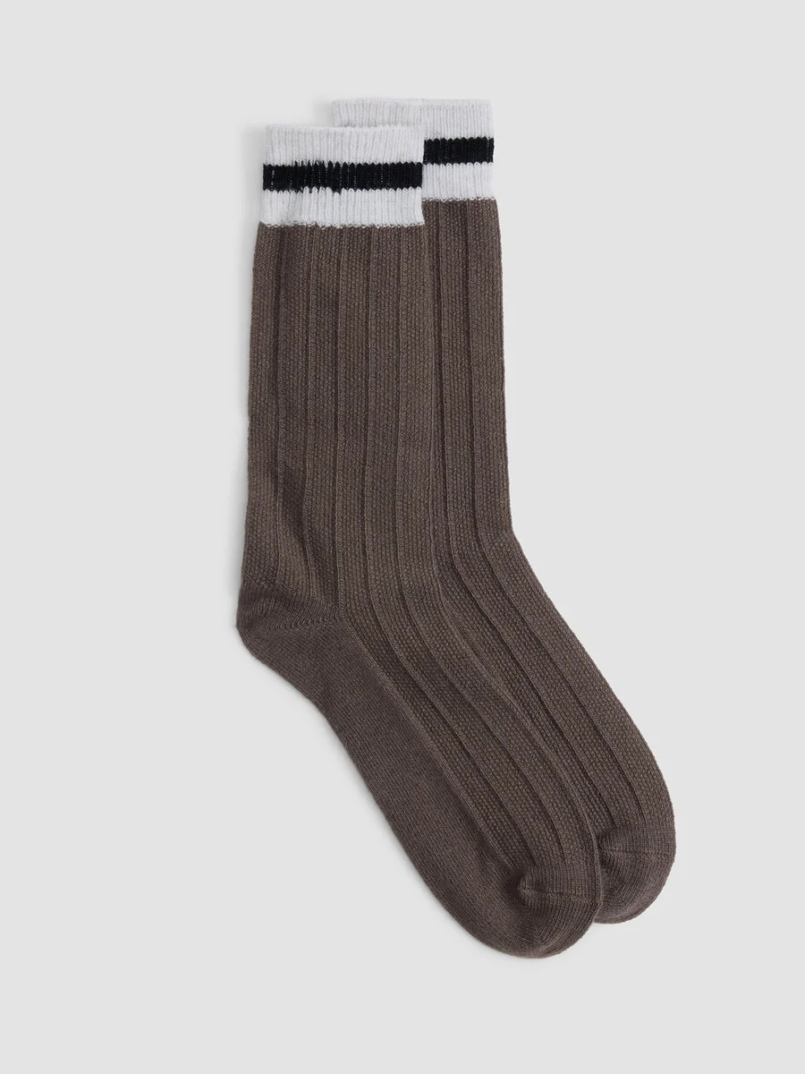Recycled Nylon Blend Crew Sock - 1