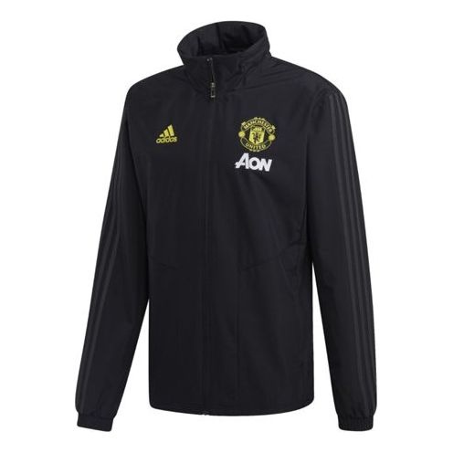 adidas Soccer/Football Manchester United Woven Stand Collar Jacket Black EB6515 - 1