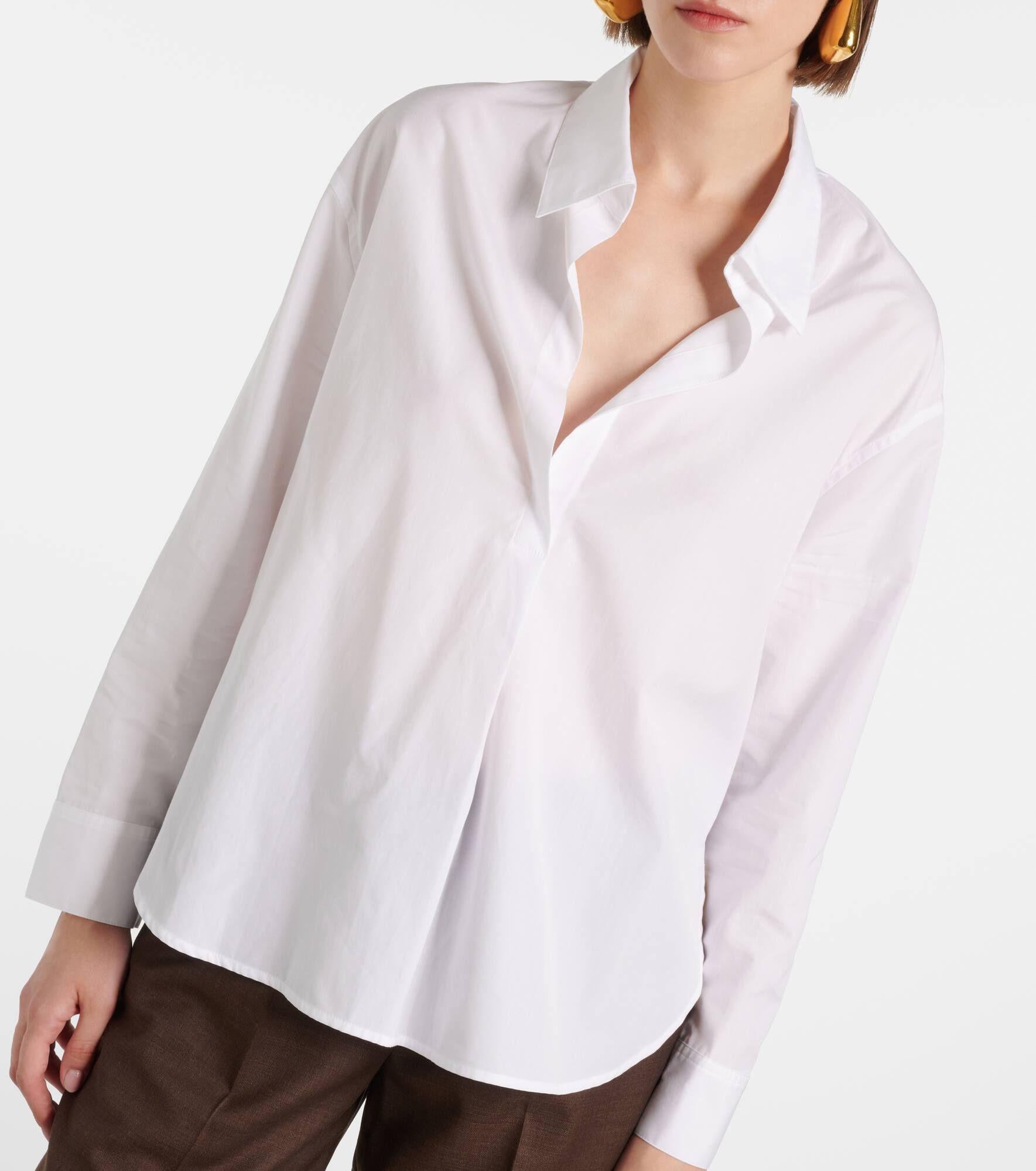 Cotton poplin blouse - 6