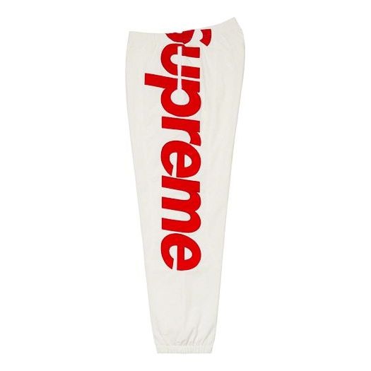 Supreme Spellout Track Pants 'White Red' SUP-SS21-449 - 3