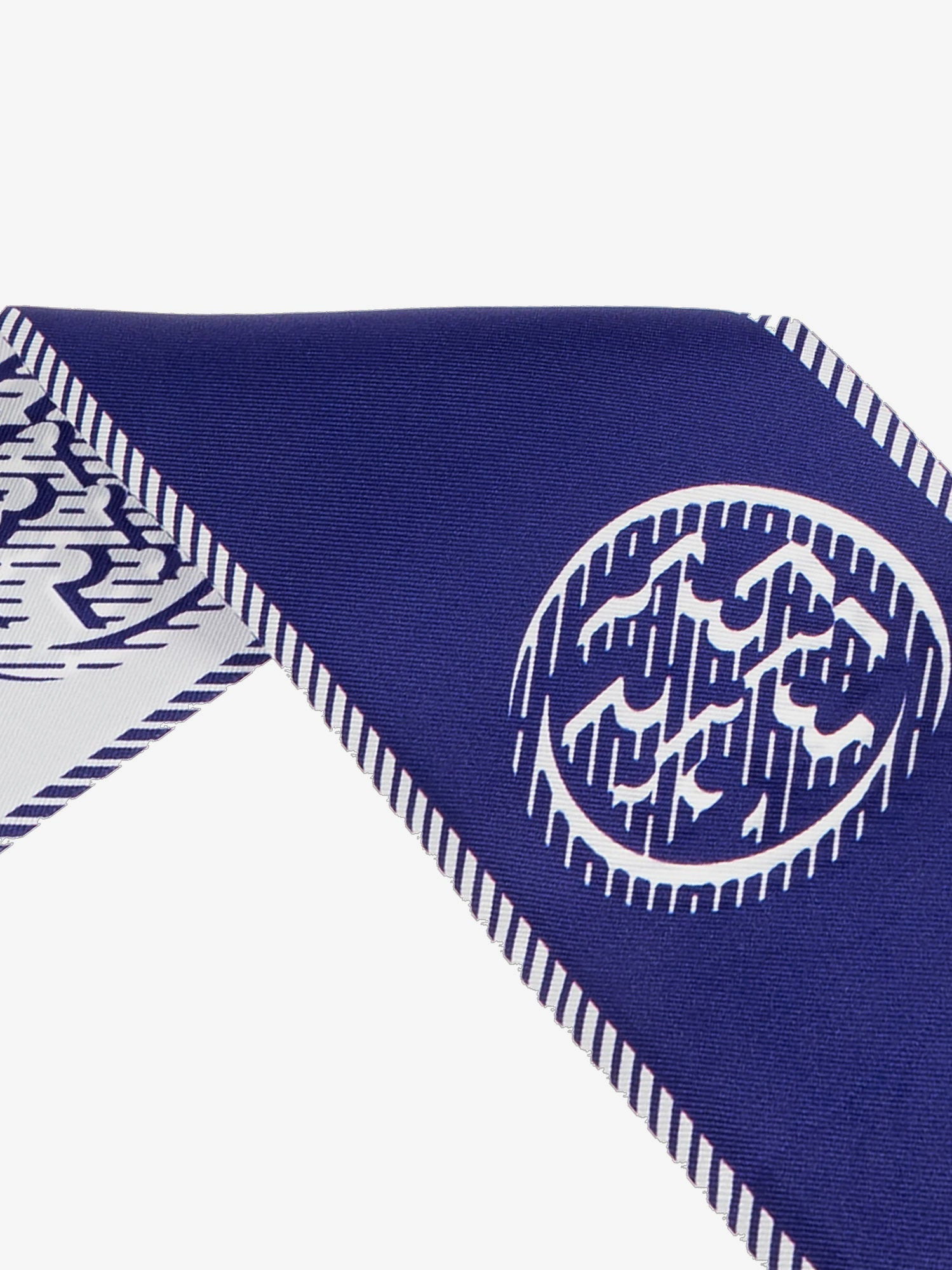 TORY BURCH - Tory Burch Medallion Logo Ribbon Silk Tie - 2